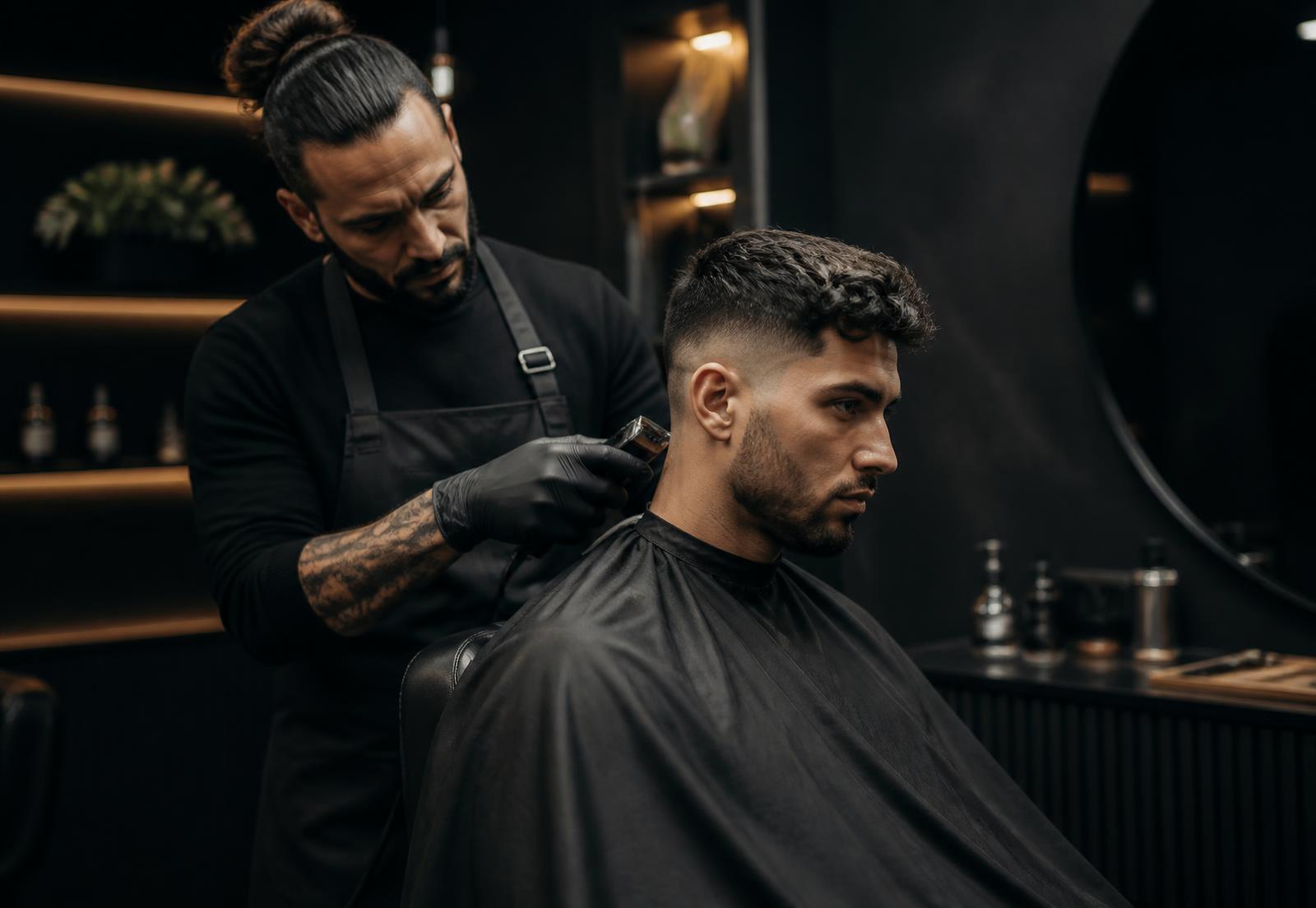 Barber gir en presis fade i For You Barbershop i Oslo